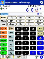 Construction Advantage Calculator screenshot